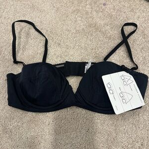 NATORI black tailored classics bra size 36A NWT